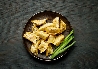 Image showing plate of asian dumplings