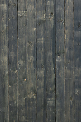 Image showing old dark painted wooden wall 