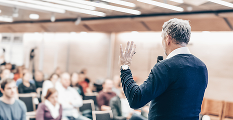 Image showing Sturtup expert giving talk at business event workshop.