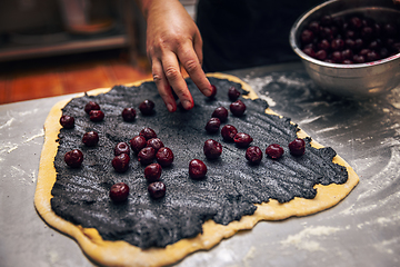 Image showing Preparition of homemade roll or babka