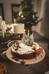 Image showing Traditional Christmas cake