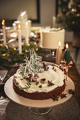 Image showing Delicious Christmas cake