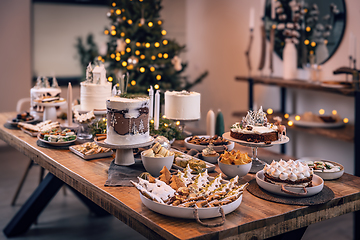 Image showing Christmas dessert table