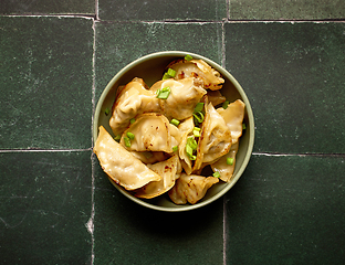 Image showing bowl of asian dumplings