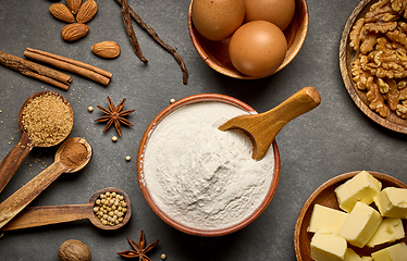 Image showing various baking ingredients