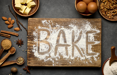 Image showing various baking ingredients