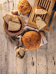 Image showing Concept of traditional sourdough bread