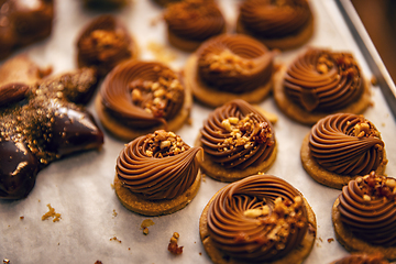 Image showing Christmas holiday chocolate mini desserts