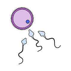 Image showing Sperm And Egg Cell Icon