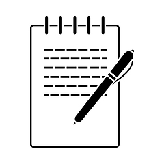 Image showing Notebook With Pen Icon