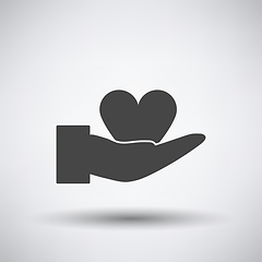 Image showing Hand Present Heart Ring Icon