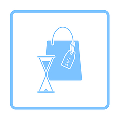 Image showing Sale Bag With Hourglass Icon