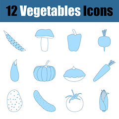 Image showing Vegetables Icon Set