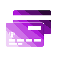 Image showing Front And Back Side Of Credit Card Icon