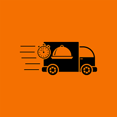 Image showing Fast Food Delivery Car Icon