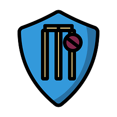 Image showing Cricket Shield Emblem Icon