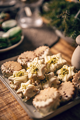 Image showing Glazed linzer Christmas cookies