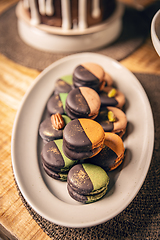 Image showing Authentic French macarons