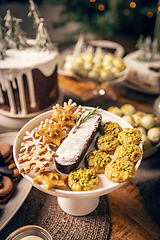 Image showing Various kinds of Christmas cookies.