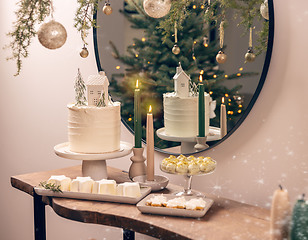 Image showing Sweet Christmas cookies and cakes