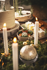 Image showing Christmas dessert table