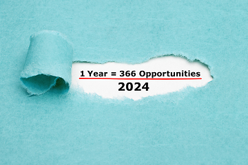 Image showing Motivational Quote 1 Leap Year 2024 Equal To 366 Opportunities