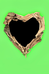 Image showing Driftwood Heart Shape Wreath Abstract  