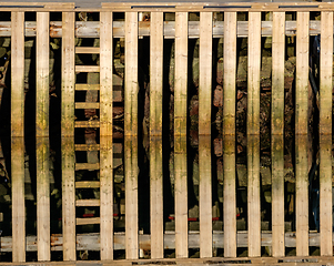 Image showing A Broken Wooden Fence