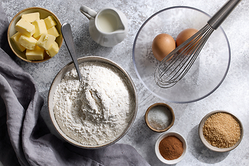 Image showing various baking ingredients