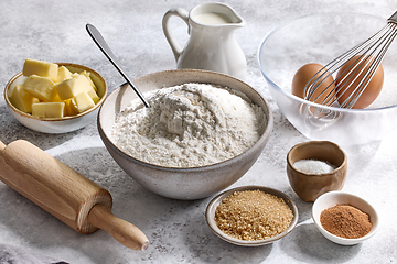 Image showing various baking ingredients