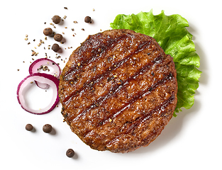 Image showing freshly grilled burger meat