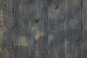Image showing old dark painted wooden wall 