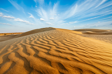 Image showing Dunes of Thar Desert, Rajasthan, India