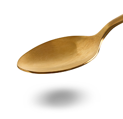 Image showing empty golden spoon