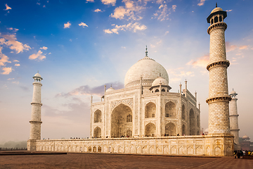 Image showing Taj Mahal on sunrise sunset, Agra, India