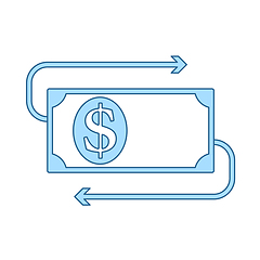 Image showing Cash Back Dollar Banknote Icon