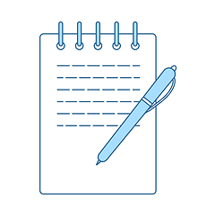 Image showing Notebook With Pen Icon