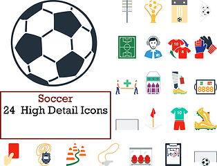 Image showing Soccer Icon Set