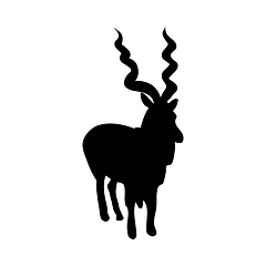 Image showing Horned Goat Silhouette