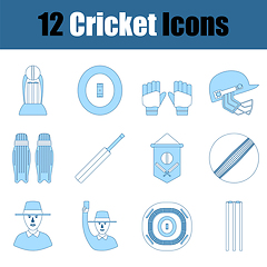 Image showing Cricket Icon Set