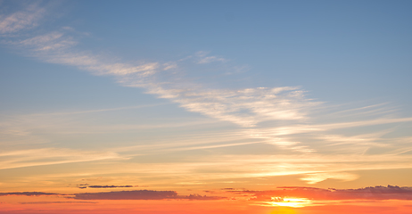 Image showing Sunset sky background