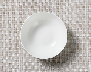 Image showing empty white bowl on table