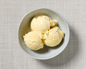 Image showing bowl of vanilla ice cream