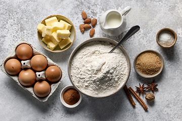Image showing various baking ingredients
