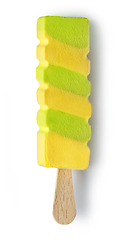 Image showing apple and pineapple popsicle ice cream