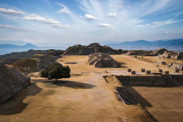 Image showing Ancient ruins on plateau Monte Alban in Mexico