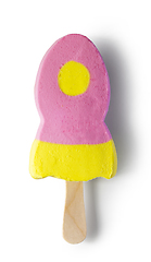 Image showing pink and yellow popsicle ice cream