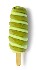 Image showing apple, cherry and vanilla ice cream popsicle