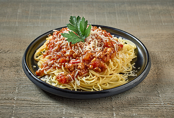 Image showing spaghetti with sauce bolognese