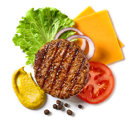 Image showing composition of burger ingredients